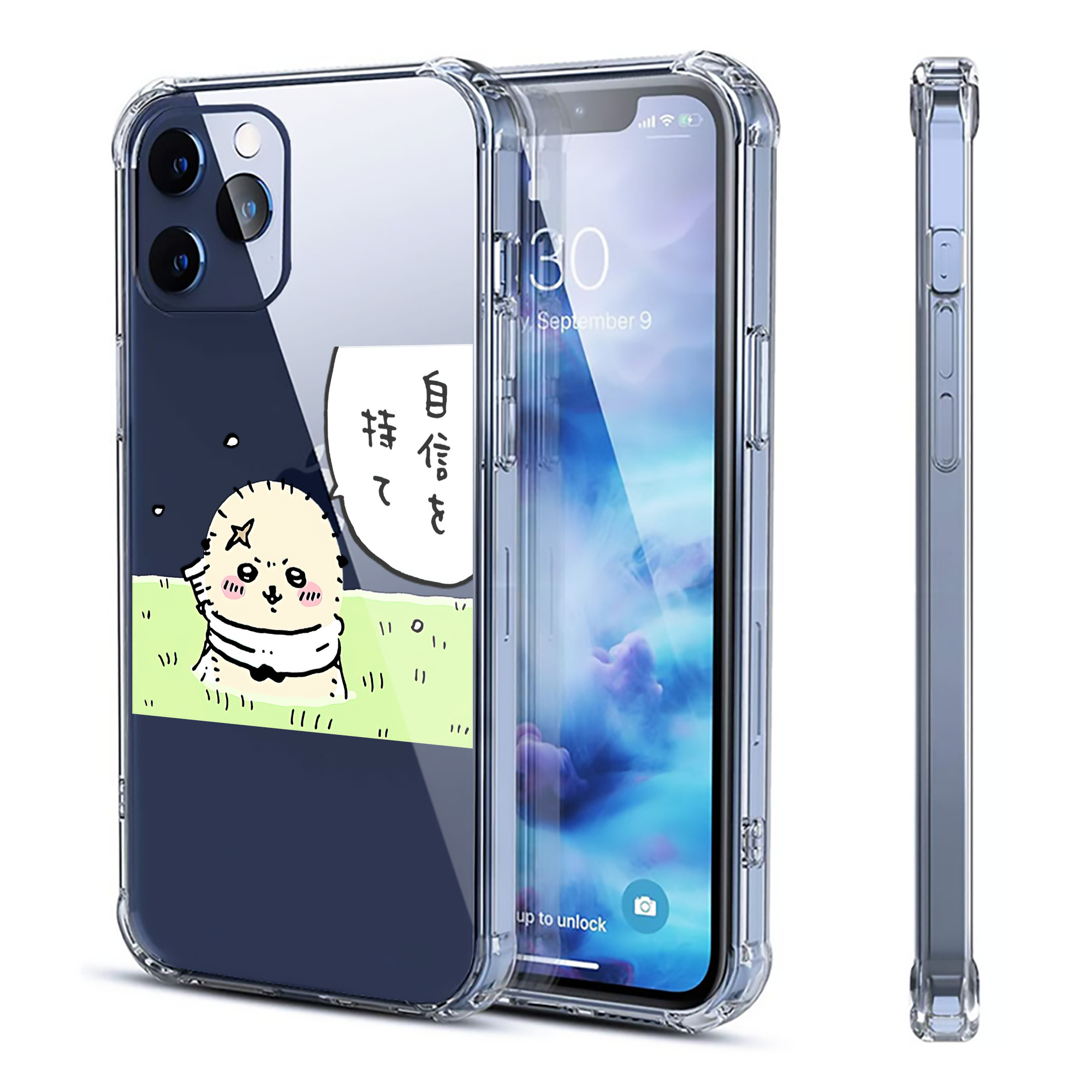 （画像用） ちいかわ ラッコ Chii-kawa Sea otter 【iPhone 12シリーズ対応】透明スマホケース（クリアソフトケース）